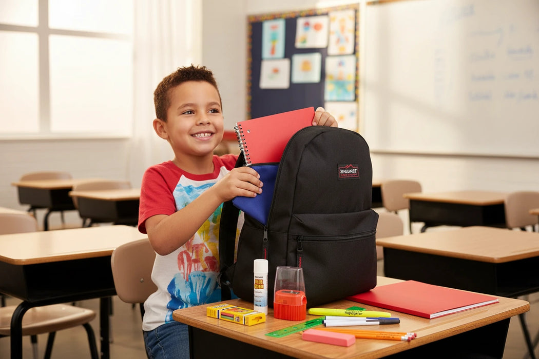 17-Inch Trailmaker Classic Backpack with 20-Piece School Supply Kit - 12 Colors