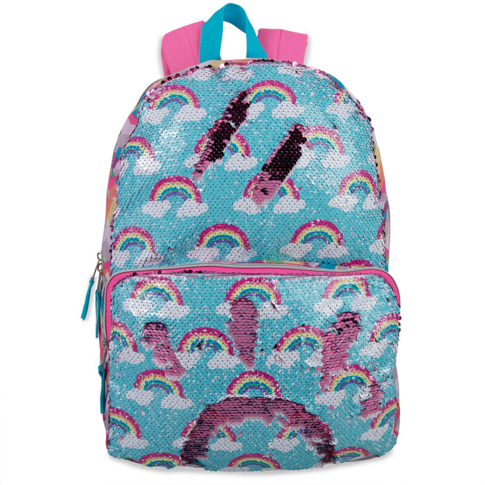 17-inch Rainbow Sequin Backpack