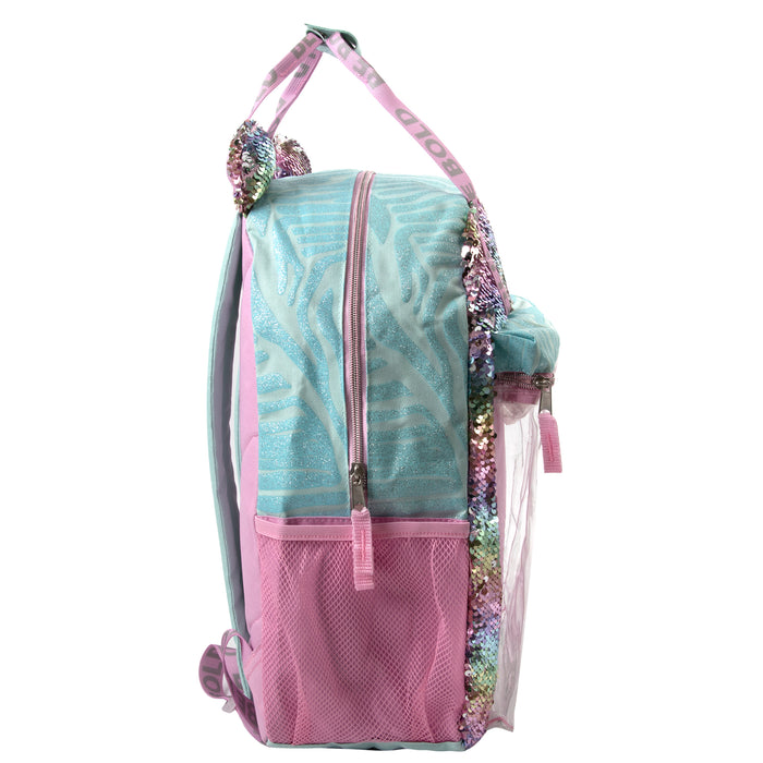 17-Inch Rainbow Kitty Backpack With 15-Piece School Supply Kit - BagsInBulk.com