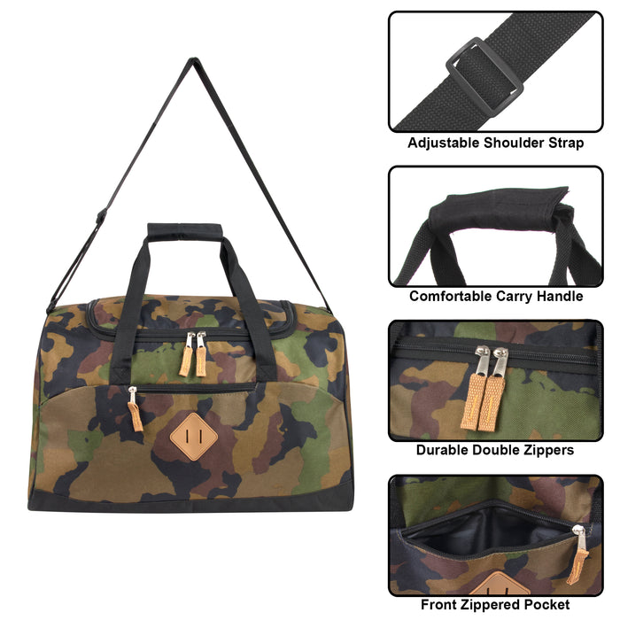 20-Inch Duffle Bag - Camo Print - BagsInBulk.com