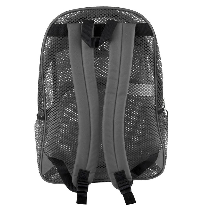 Wholesale Trailmaker 18 Inch Deluxe Mesh Backpacks - Grey - BagsInBulk.com