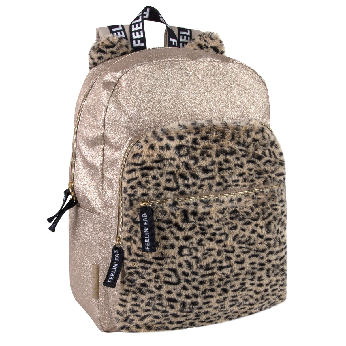 24-pcs. 17 Inch Glitter Cheetah Backpack — BagsInBulk.com