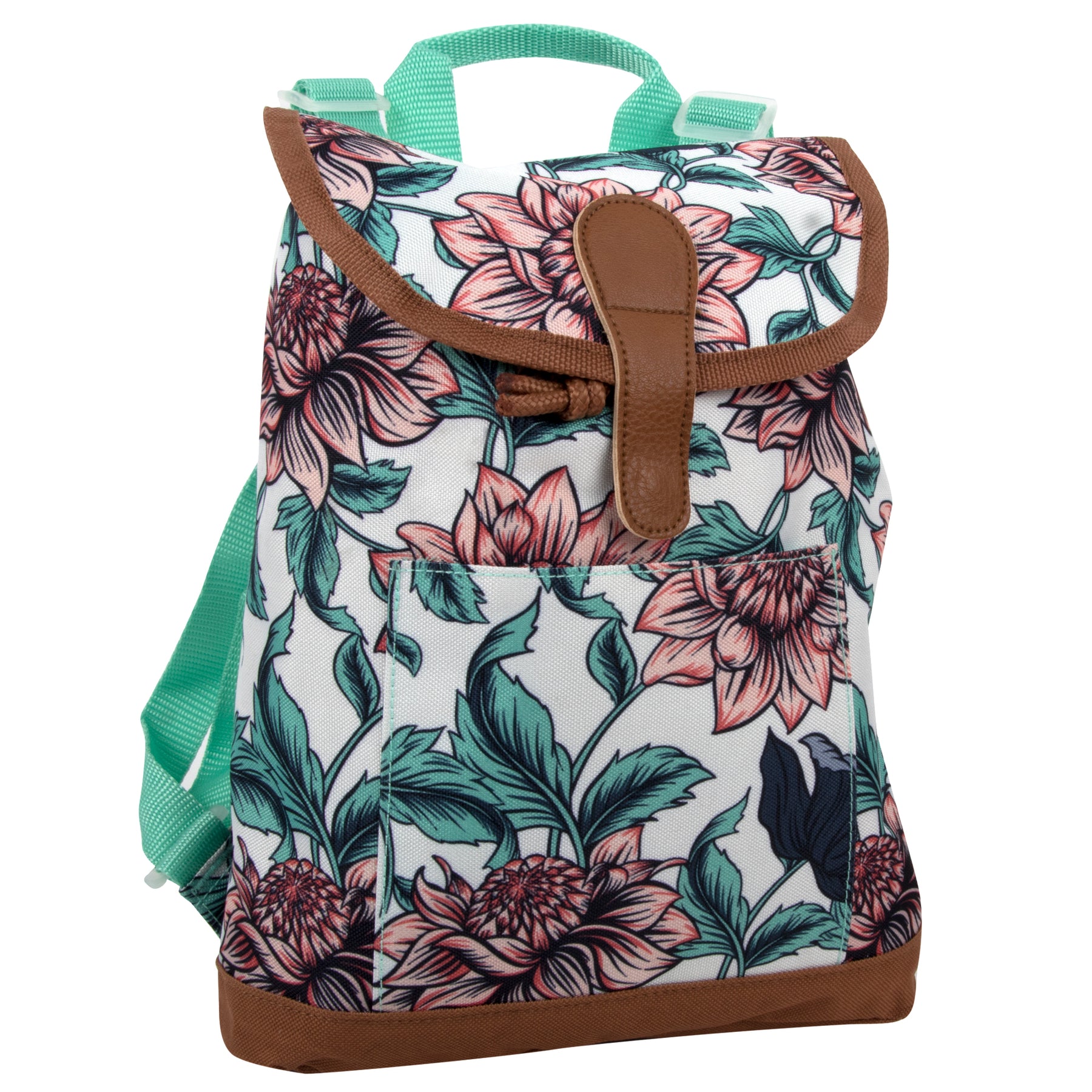 Mini Printed Backpack, Fashion Floral Pattern Backpack For Women