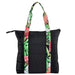 Quilted Printed Tote Bag - Black - BagsInBulk.com