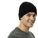 Adult Winter Knit Hat Beanie – Black Only - BagsInBulk.com