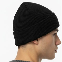 Adult Winter Knit Hat Beanie – Black Only - BagsInBulk.com