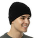 Adult Winter Knit Hat Beanie – Black Only - BagsInBulk.com