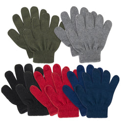 Children Knitted Gloves - 5 Assorted Colors - 