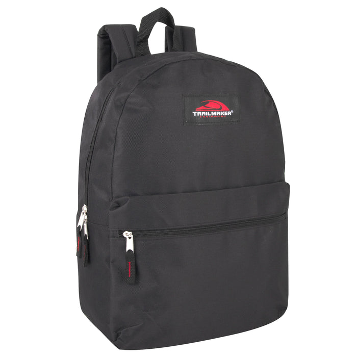 17-Inch Trailmaker Classic Backpack- Single Colors - BagsInBulk.com