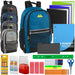 18" Multi-Pocket Reflective Backpack with 30-Piece School Supply Kit - 5 Colors - BagsInBulk.com