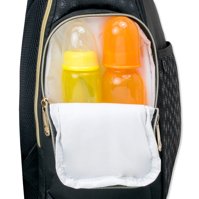 Fisher Price Gemma Fast Finder Diaper Backpack  + Changing Pad - Black