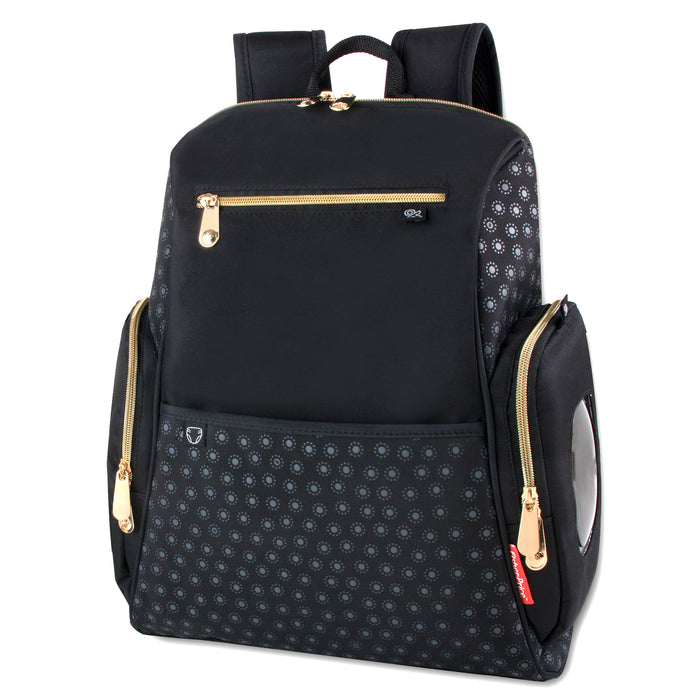 Fisher Price Gemma Fast Finder Diaper Backpack  + Changing Pad - Black