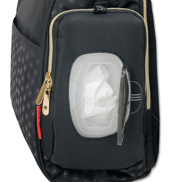 Fisher Price Gemma Fast Finder Diaper Backpack  + Changing Pad - Black