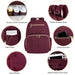 Fisher-Price Signature Morgan Backpack Diaper Bag - Burgundy - BagsInBulk.com