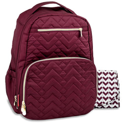 Fisher-Price Signature Morgan Backpack Diaper Bag - Burgundy - BagsInBulk.com