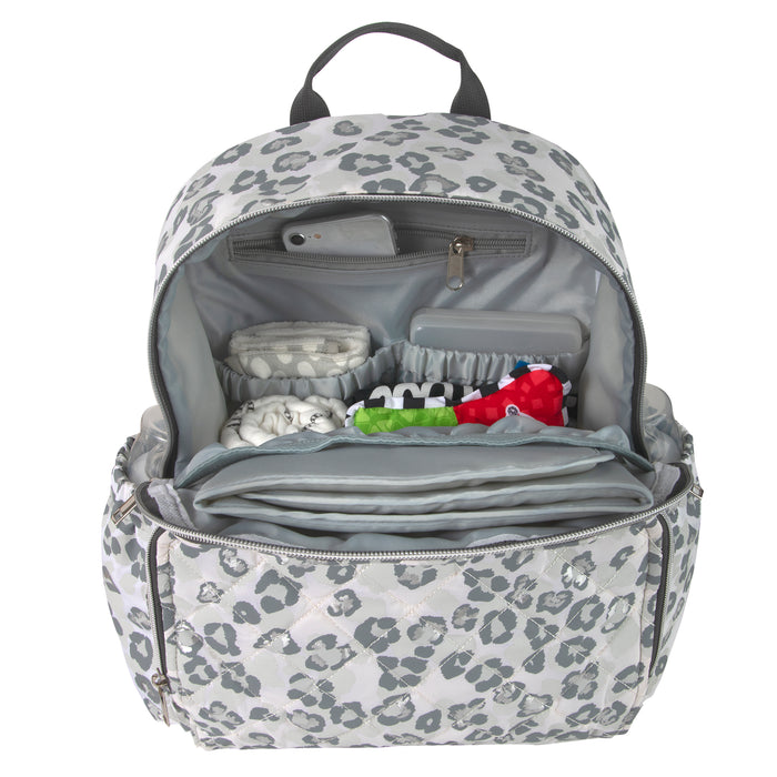 Baby Essentials Diaper Bag Backpack w Changing Pad - Leopard Print - BagsInBulk.com