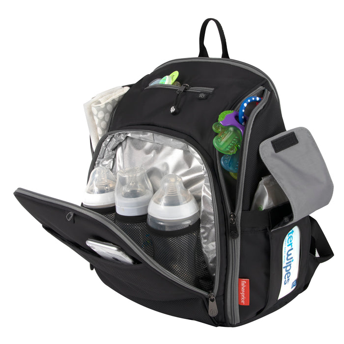 Diaper backpack with wipes pocket hotsell