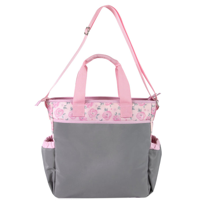 Baby Essentials 3 In 1 Pink Baby Girl Themed Diaper Bag - BagsInBulk.com