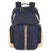 Baby Essentials Two Tone Diaper Bag Backpack w Changing Pad - Navy - BagsInBulk.com