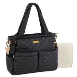 Baby Essentials Quilted Diaper Bag Tote 2 Piece Set - BagsInBulk.com