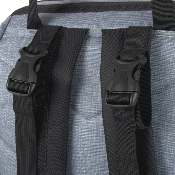 Baby Essentials Quilted Diaper Bag Backpack w Changing Pad - Two Tone - BagsInBulk.com