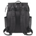 Baby Essentials Vegan Leather Flap Diaper Backpack + Changing Pad - Black