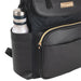 Baby Essentials Vegan Leather Flap Diaper Backpack + Changing Pad - Black