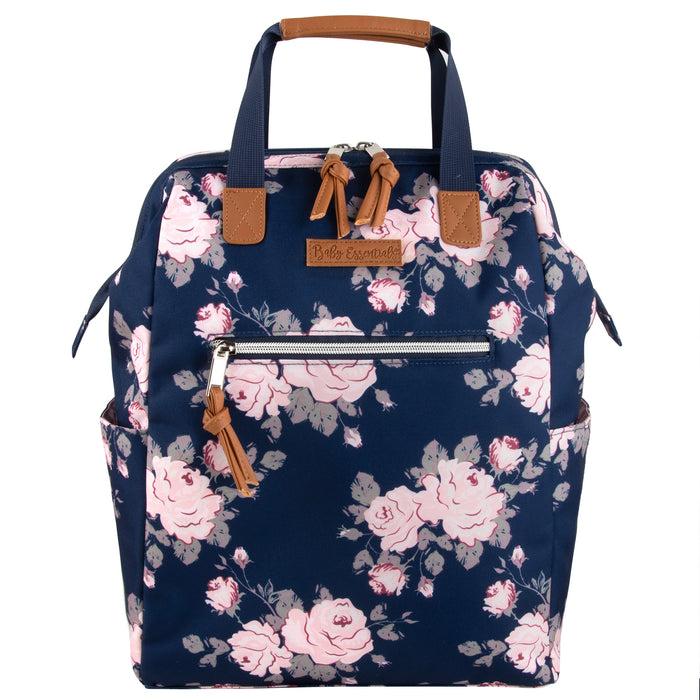 Baby Essentials Frame Diaper Bag Backpack w Changing Pad - Floral