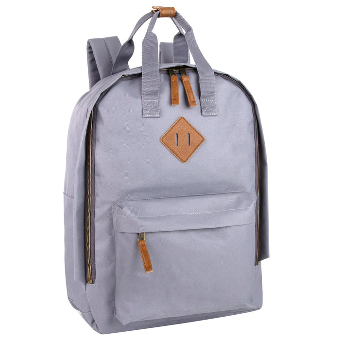 Twin Handle 16 Inch Square Fashion Backpack - BagsInBulk.com