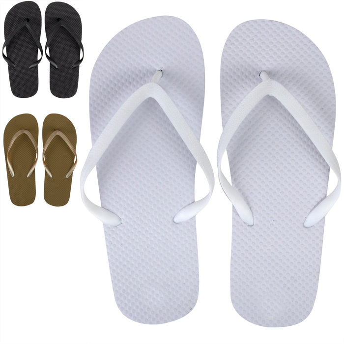 Women's Flip Flops - 3 Color Assortment - 