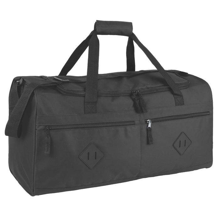 Trailmaker Bulk Multi Pocket Duffle Bags by the Case 24 Pack Wholesale Duffels for the Gym, as Sports Bag, for Homeless Men, Women, and Travel, Adult