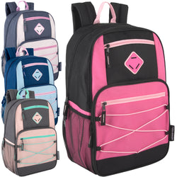 19 Inch Dome Bungee Backpack with Laptop Section - Girls Assortment - BagsInBulk.com
