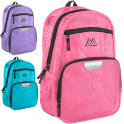 18 Inch Pro Jersey Reflective Mesh Backpack - Girls - BagsInBulk.com