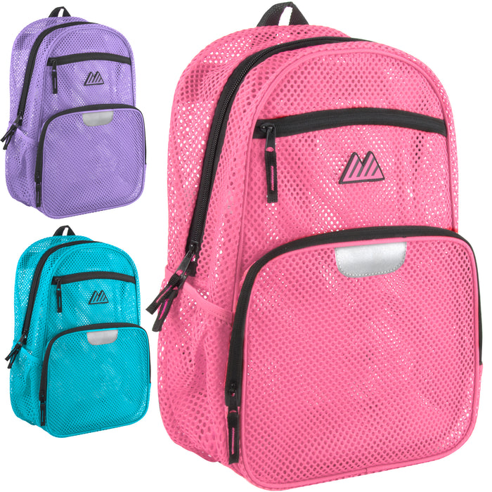 18 Inch Pro Jersey Reflective Mesh Backpack - Girls - BagsInBulk.com
