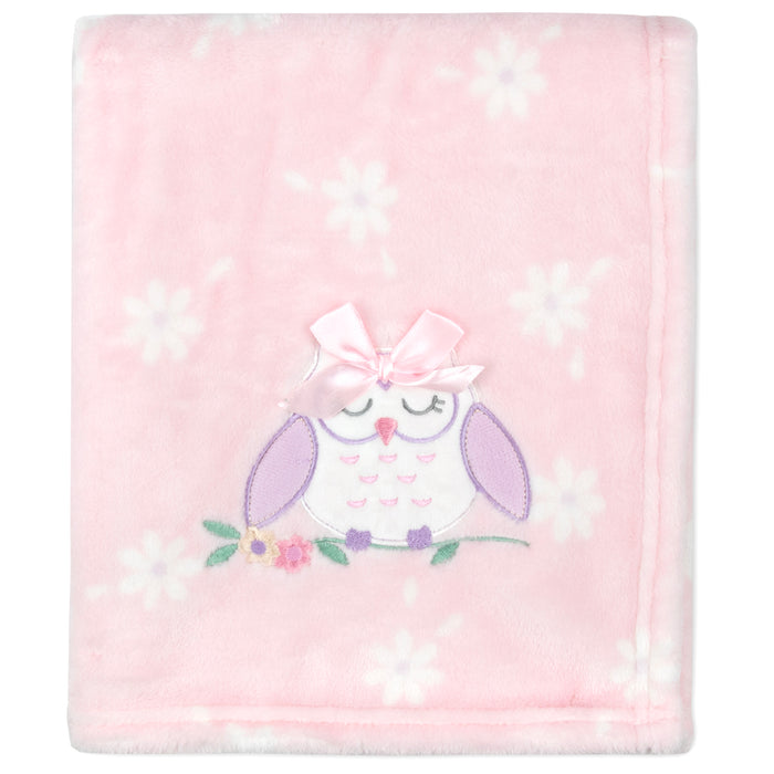 Baby Fleece Animal Themed Blankets 36" x 30" - Single Prints - BagsInBulk.com