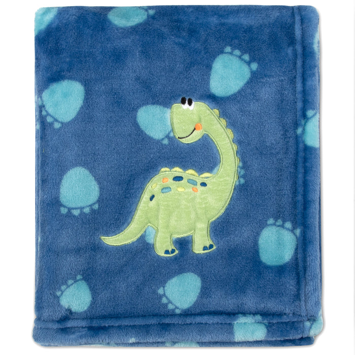 Baby Fleece Animal Themed Blankets 36" x 30" - Single Prints - BagsInBulk.com