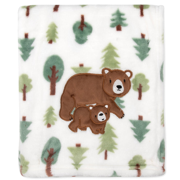 Baby Fleece Animal Themed Blankets 36" x 30" - Single Prints - BagsInBulk.com