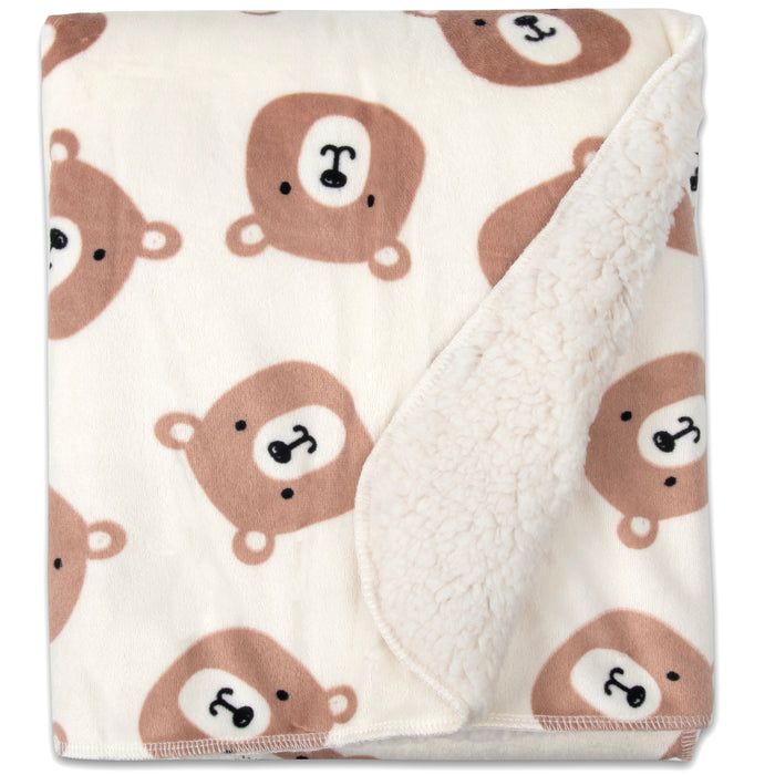 Baby Plush & Sherpa Blankets 35" x 30" - Single Prints - BagsInBulk.com