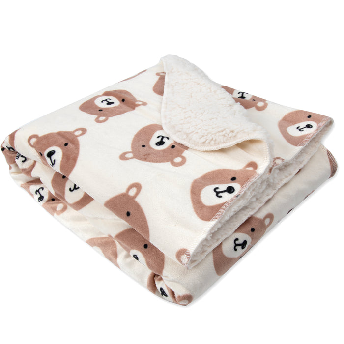 Baby Plush & Sherpa Blankets 35" x 30" - Single Prints - BagsInBulk.com