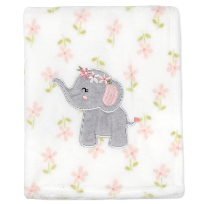 Baby Fleece Animal Themed Blankets 36" x 30" - Single Prints - BagsInBulk.com