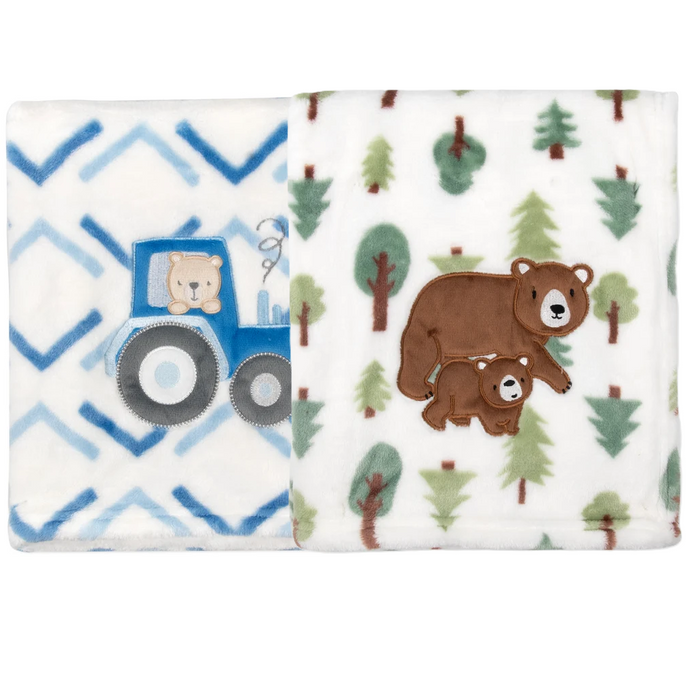 Bulk Baby Fleece Animal Themed Blankets 36" x 30" - Single Prints