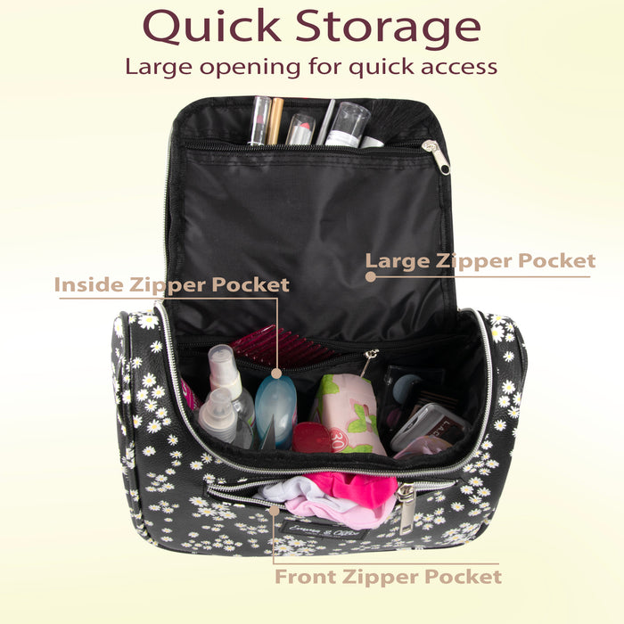 U-Zip Cosmetic Mini Bag - Daisy Print - BagsInBulk.com