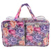 Clear Cosmetic Travel Case with 2 Matching-Quilted Bags and Pouch - Floral Print - BagsInBulk.com
