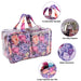 Clear Cosmetic Travel Case with 2 Matching-Quilted Bags and Pouch - Floral Print - BagsInBulk.com