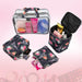 Clear Cosmetic Traveling Case with 3 Cosmetic Bags & Pouch - Paris Themed - BagsInBulk.com