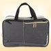 Clear Cosmetic Traveling Case with 3 Diamond Quilted  Cosmetic Bags & Pouch - Black - BagsInBulk.com