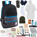 Warm Essential 45-Piece Homeless Care Hygiene Kit with Backpack, Blanket, Rain Poncho & Socks - BagsInBulk.com