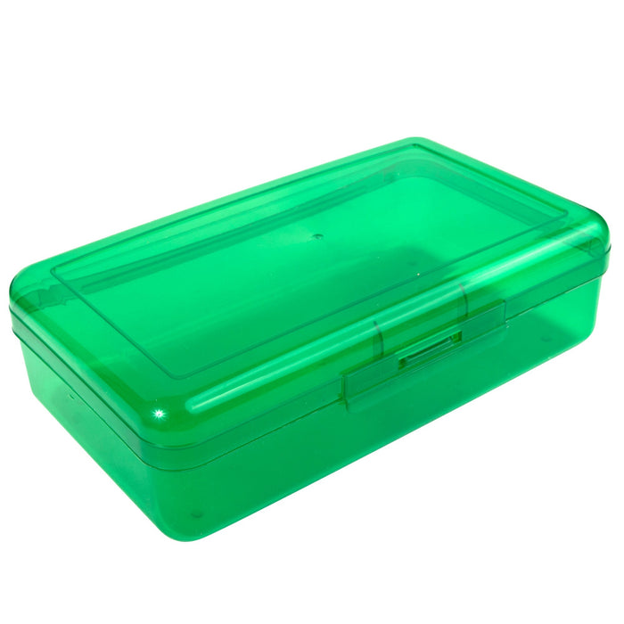 Plastic Pencil Box - Assorted Colors - BagsInBulk.com