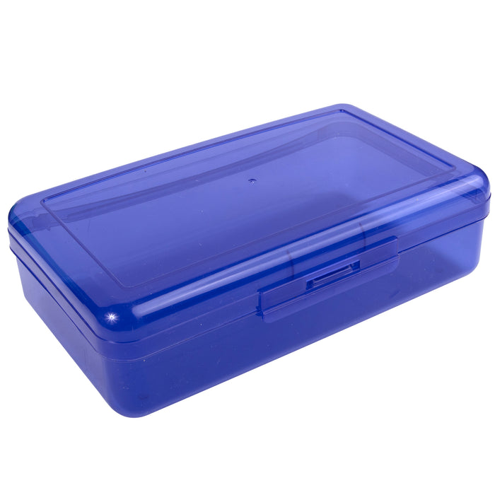 Plastic Pencil Box - Assorted Colors - BagsInBulk.com