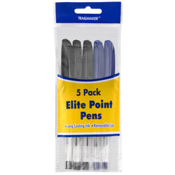 Wholesale Elite Point Grip Pen 5-Pack - BagsInBulk.com